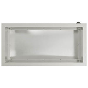 Ζαρντινιέρα κήπου με LED 2 τμχ. Ασημί 40 x 80 x 40 cm - Pakobazaar