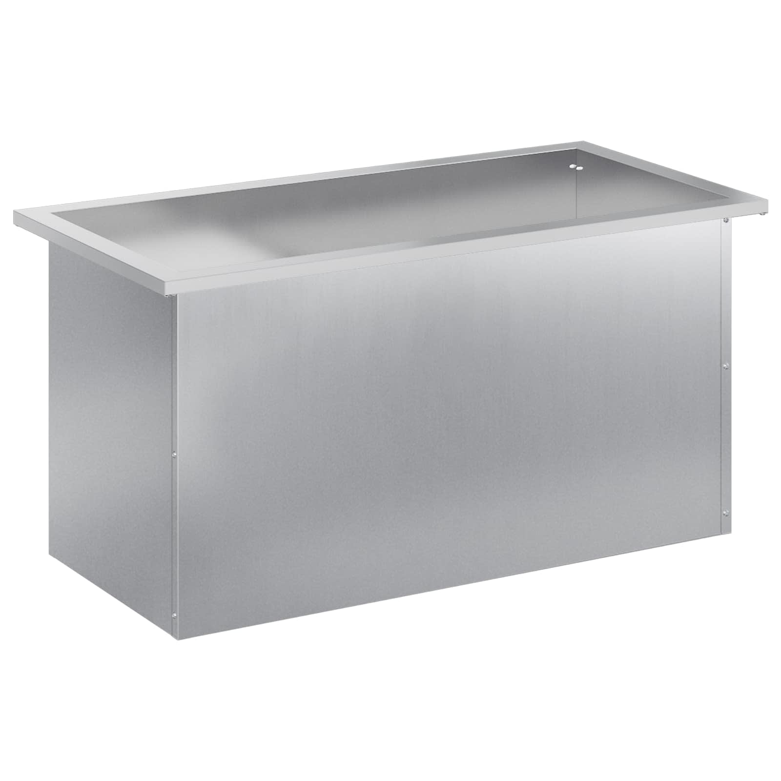 Ζαρντινιέρα κήπου με LED Ασημί 40 x 80 x 40 cm - Pakobazaar