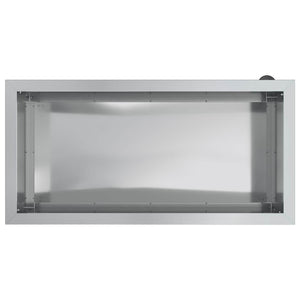 Ζαρντινιέρα κήπου με LED 2 τμχ. Ασημί 40 x 80 x 40 cm