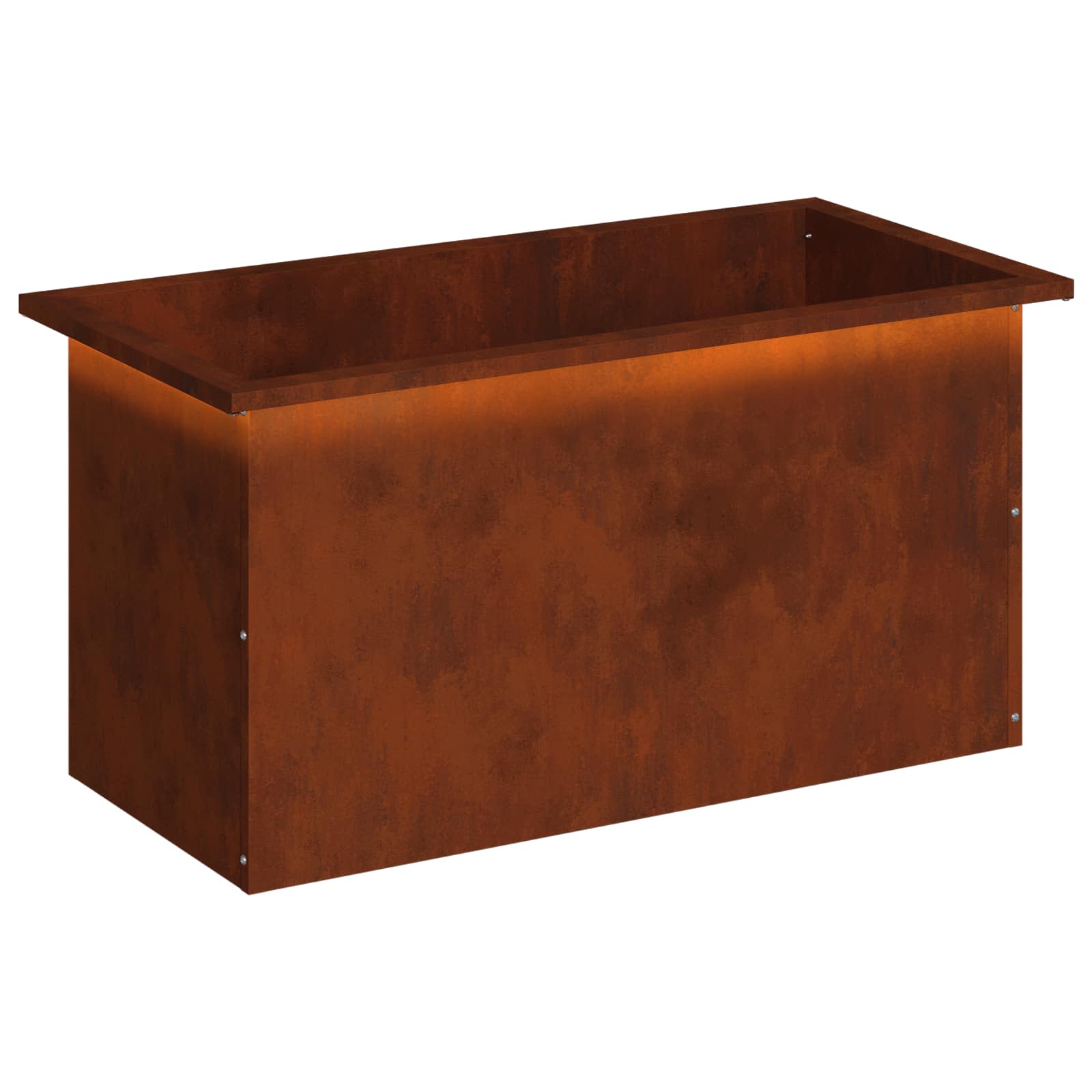Ζαρντινιέρα κήπου με LED Σκ rusty 40 x 80 x 40 cm