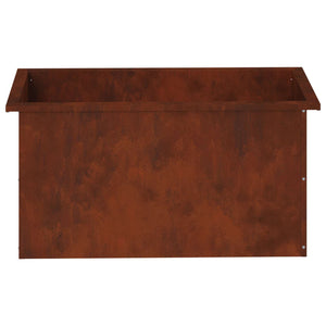Ζαρντινιέρα κήπου με LED 2 τμχ. Σκ rusty 40 x 80 x 40 cm