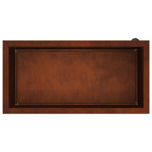 Ζαρντινιέρα κήπου με LED 2 τμχ. Σκ rusty 40 x 80 x 40 cm
