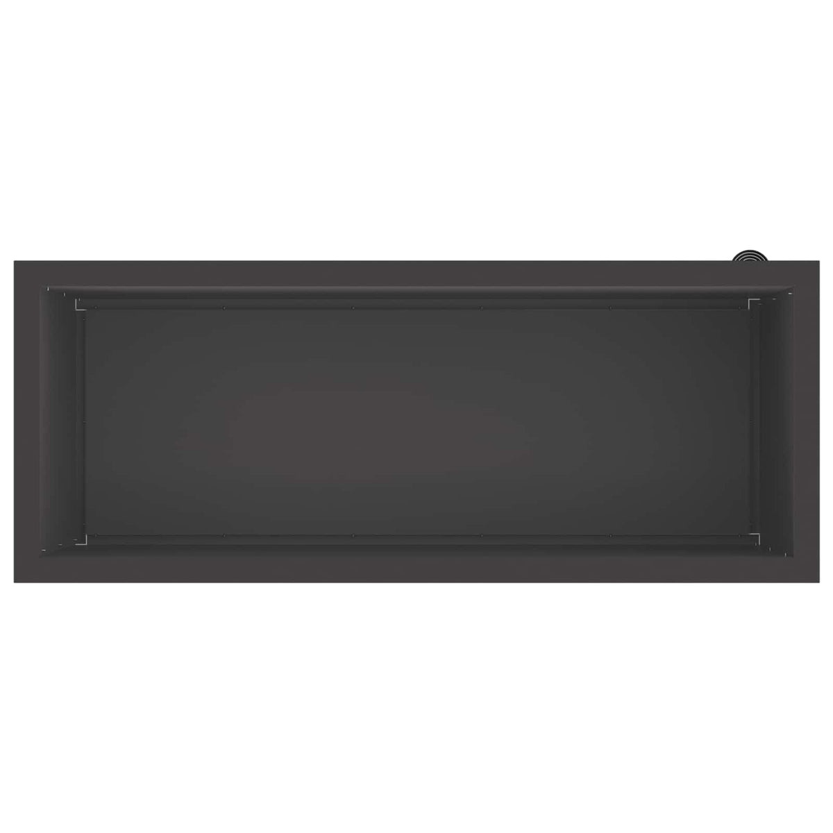Ζαρντινιέρα κήπου με LED 2 τμχ. Μαύρο 40 × 100 × 40 εκ Ατσάλι