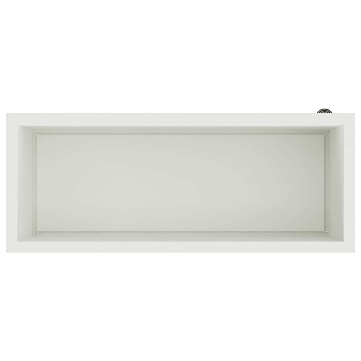 Ζαρντινιέρα κήπου με LED 2 τμχ. Λευκό 40 x 100 x 40 εκ. Ατσάλι