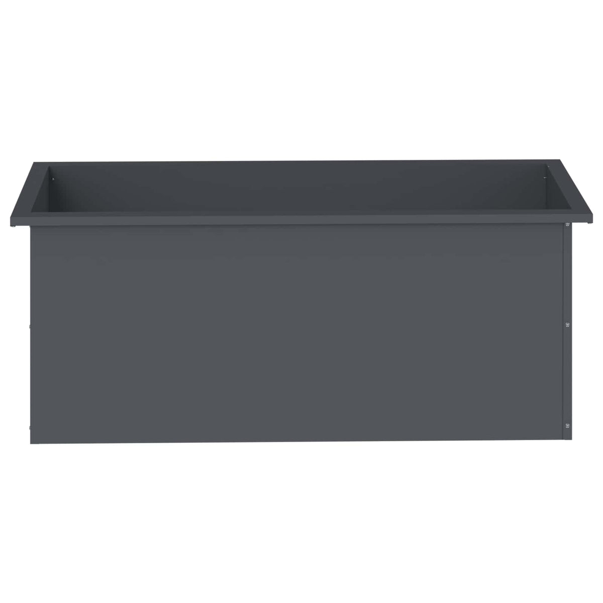 Ζαρντινιέρα κήπου με LED 2 τμχ. Ανθρακί 40 × 100 × 40 εκ Ατσάλι - Pakobazaar