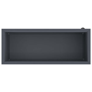 Ζαρντινιέρα κήπου με LED 2 τμχ. Ανθρακί 40 × 100 × 40 εκ Ατσάλι - Pakobazaar