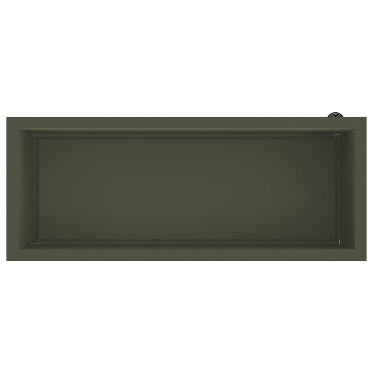 Ζαρντινιέρα κήπου με LED Λαδί 40 × 100 × 40 εκ Ατσάλι