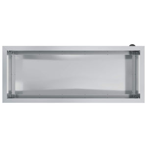 Ζαρντινιέρα κήπου με LED Ασημί 40 x 100 x 40 εκ