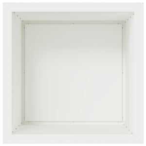 Ζαρντινιέρα κήπου με LED Λευκό 50 × 50 × 48 εκ Ατσάλι
