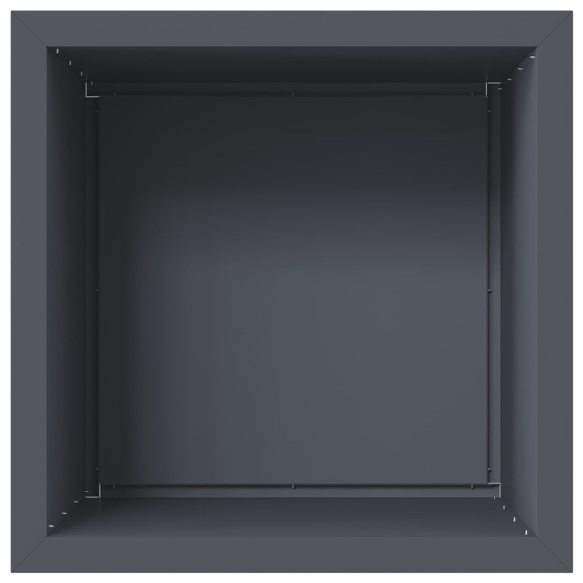 Ζαρντινιέρα κήπου με LED 2 τμχ. Ανθρακί 50 × 50 × 48 εκ Ατσάλι