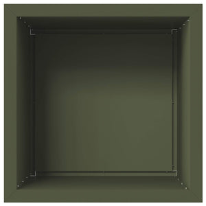 Ζαρντινιέρα κήπου με LED 2 τμχ. Λαδί 50 x 50 x 48 εκ. Ατσάλι - Pakobazaar