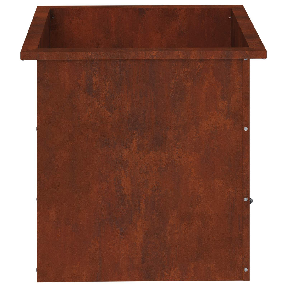 Ζαρντινιέρα κήπου με LED 2 τμχ. Σκ rusty 50 × 50 × 48 εκ.