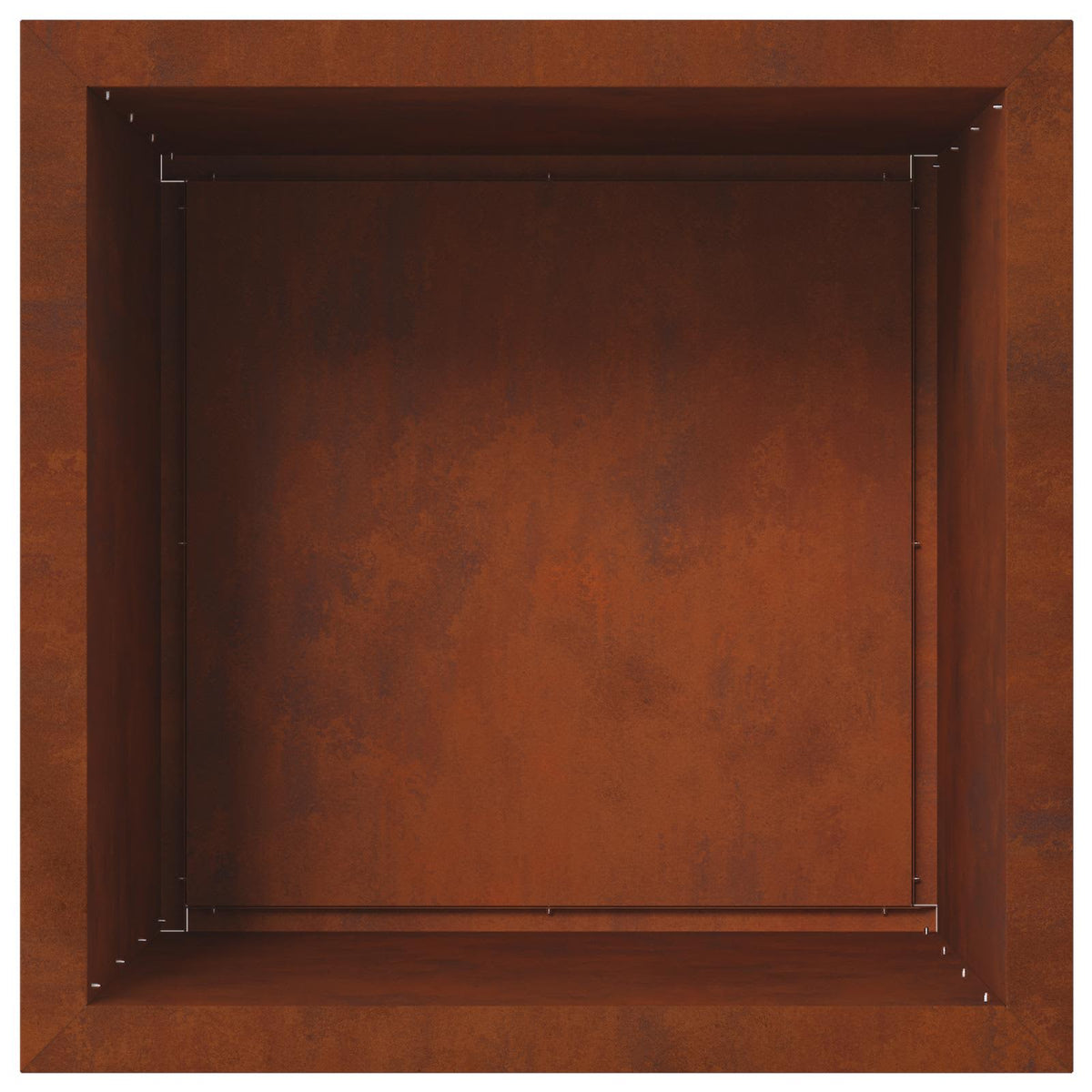 Ζαρντινιέρα κήπου με LED 2 τμχ. Σκ rusty 50 × 50 × 48 εκ.