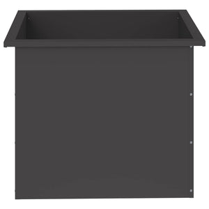 Ζαρντινιέρα κήπου με LED Μαύρο 50 x 60 x 48 εκ Ατσάλι - Pakobazaar