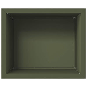 Ζαρντινιέρα κήπου με LED Λαδί 50 x 60 x 48 εκ Ατσάλι