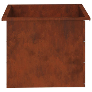 Ζαρντινιέρα κήπου με LED 2 τμχ. Σκ rusty 50 x 60 x 48 εκ