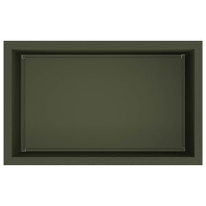 Ζαρντινιέρα κήπου με LED Λαδί 50 × 80 × 48 εκ Ατσάλι