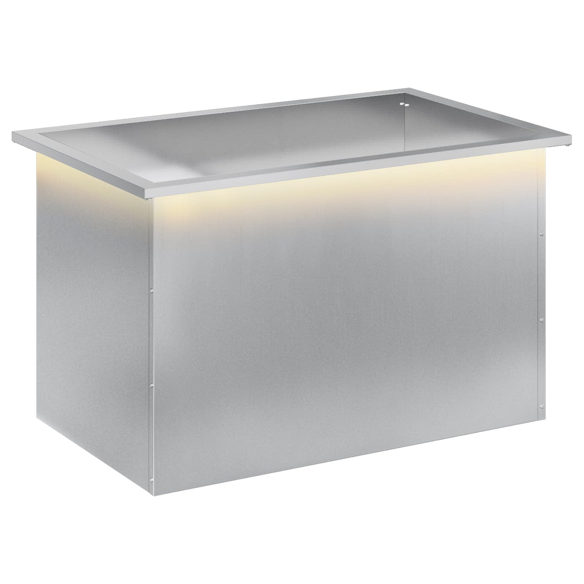 Ζαρντινιέρα κήπου με LED Ασημί 50 × 80 × 48 εκ