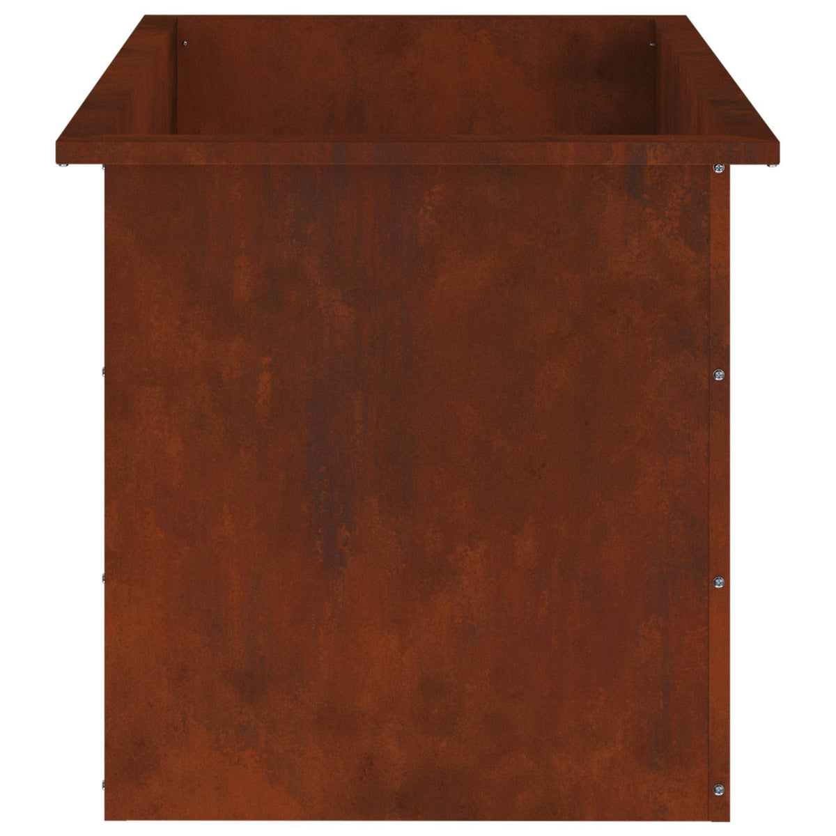 Ζαρντινιέρα κήπου με LED 2 τμχ. Σκ rusty 50 × 80 × 48 εκ
