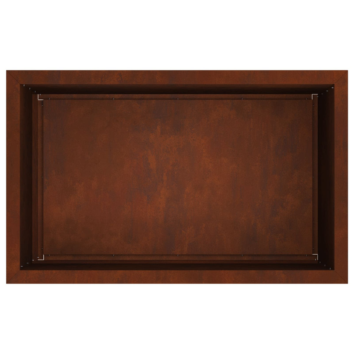 Ζαρντινιέρα κήπου με LED 2 τμχ. Σκ rusty 50 × 80 × 48 εκ
