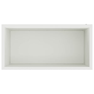 Ζαρντινιέρα κήπου με LED Λευκό 50 × 100 × 48 εκ Ατσάλι