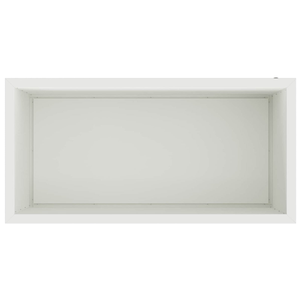 Ζαρντινιέρα κήπου με LED 2 τμχ. Λευκό 50 × 100 × 48 εκ Ατσάλι