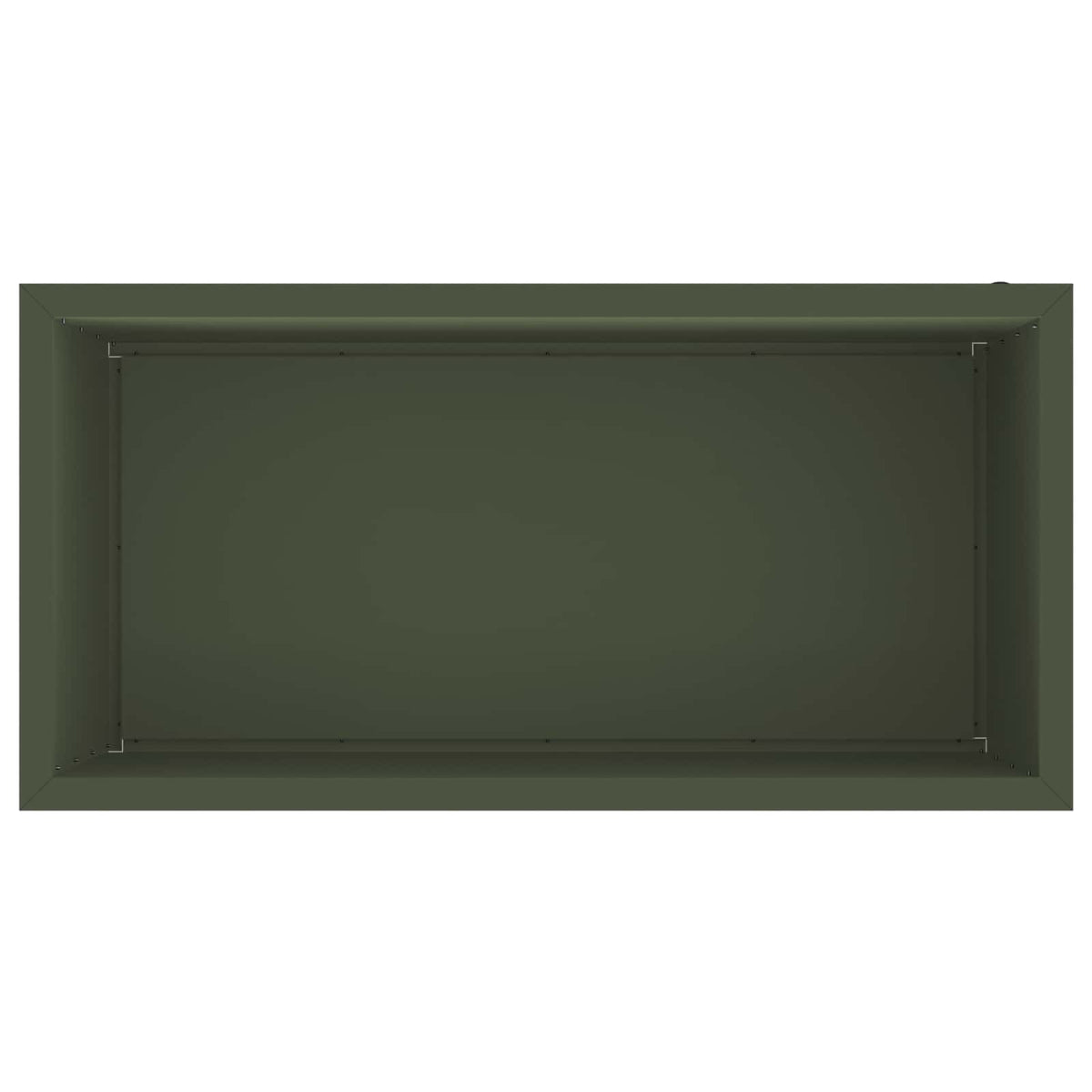 Ζαρντινιέρα κήπου με LED Λαδί 50 × 100 × 48 εκ Ατσάλι