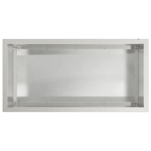 Ζαρντινιέρα κήπου με LED Ασημί 50 × 100 × 48 εκ
