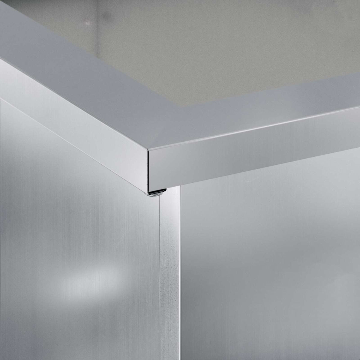 Ζαρντινιέρα κήπου με LED Ασημί 50 × 100 × 48 εκ