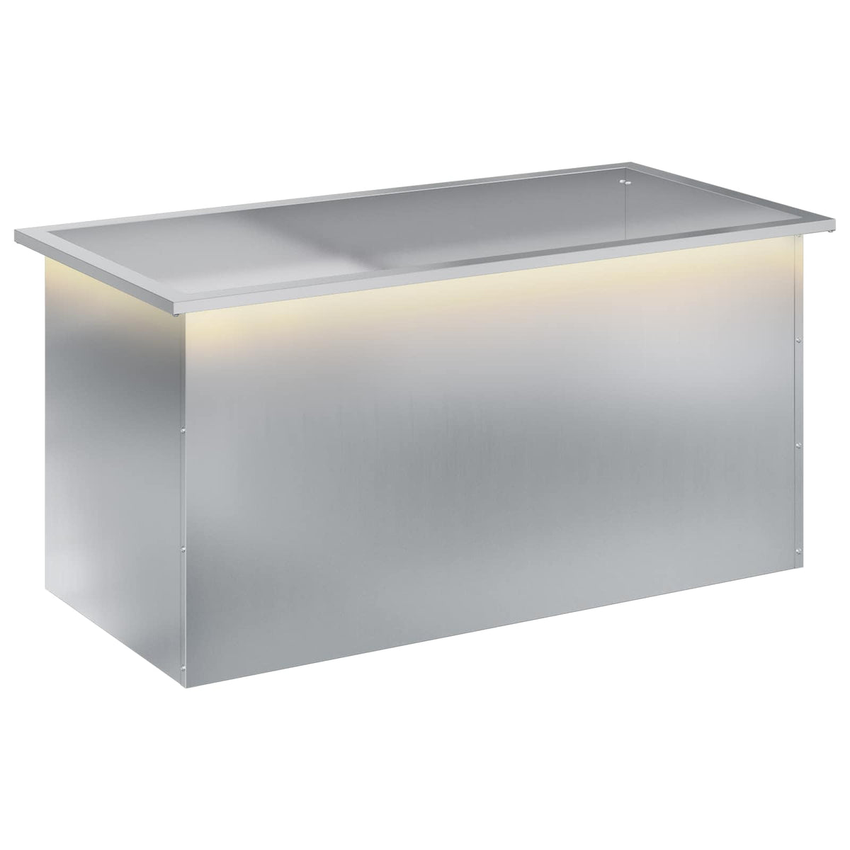 Ζαρντινιέρα κήπου με LED Ασημί 50 × 100 × 48 εκ
