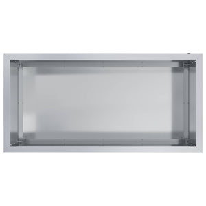 Ζαρντινιέρα κήπου με LED Ασημί 50 × 100 × 48 εκ