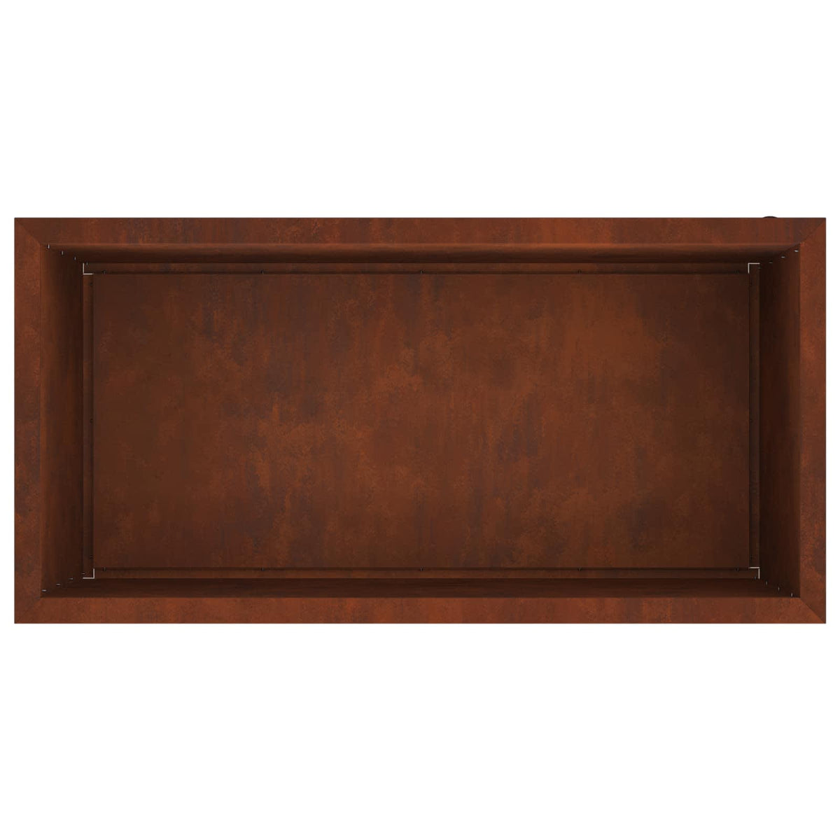 Ζαρντινιέρα κήπου με LED Σκ rusty 50 × 100 × 48 εκ