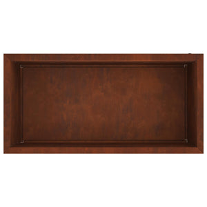 Ζαρντινιέρα κήπου με LED 2 τμχ. Σκ rusty 50 × 100 × 48 εκ