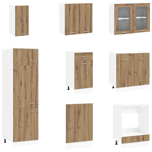 Μονάδα κουζίνας Lyon 8 pcs Artisan Δρυς Επεξεργασμένο Ξύλο - Pakobazaar