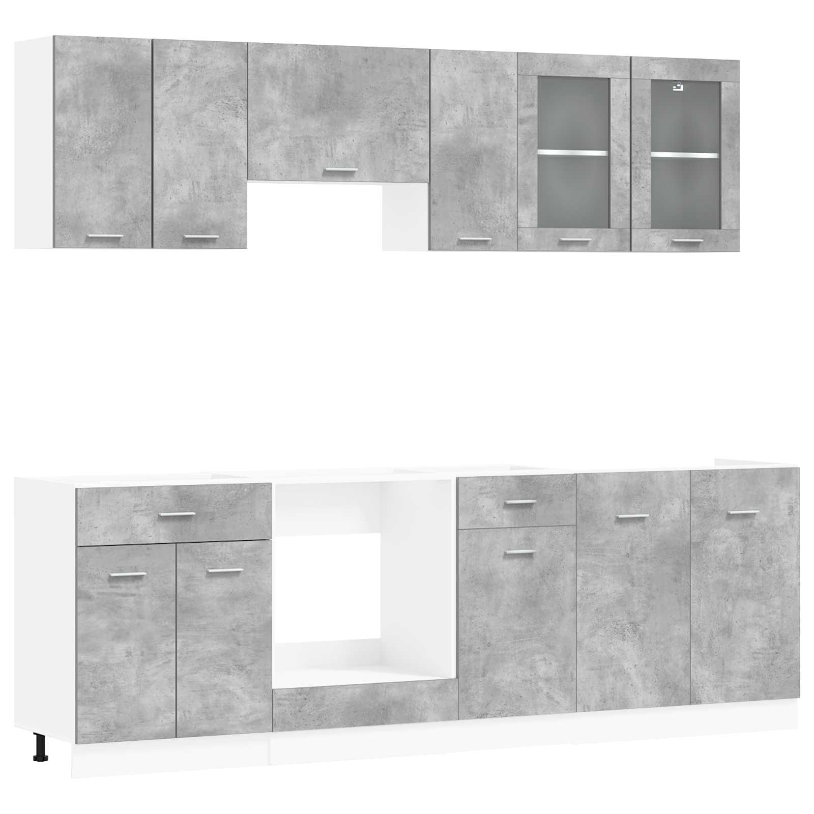 Σετ Ντουλάπια Κουζίνας Lyon 8 pcs 240 x 46 x 81,5 εκ. - Pakobazaar