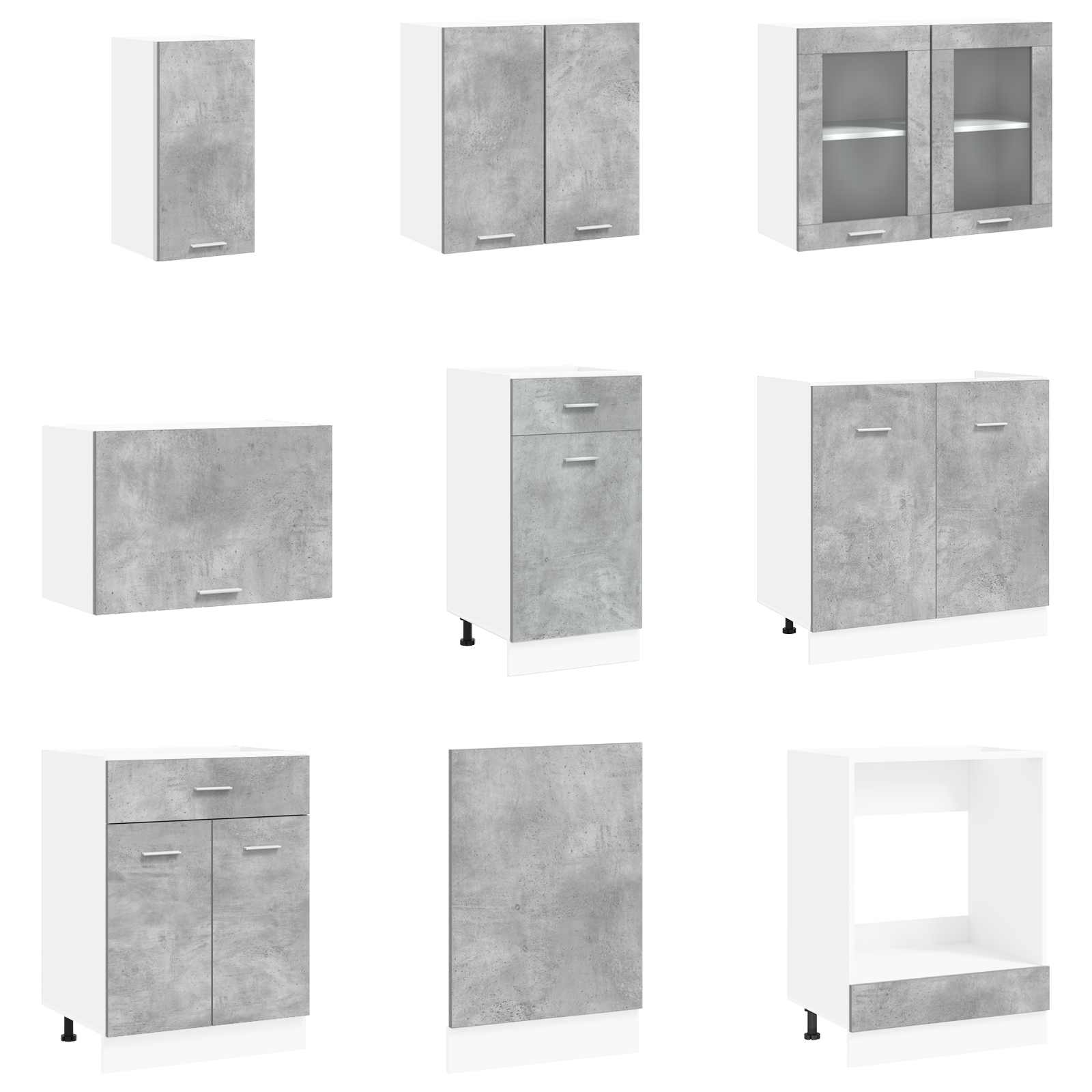 Σετ Ντουλάπια Κουζίνας Lyon 8 pcs 240 x 46 x 81,5 εκ. - Pakobazaar