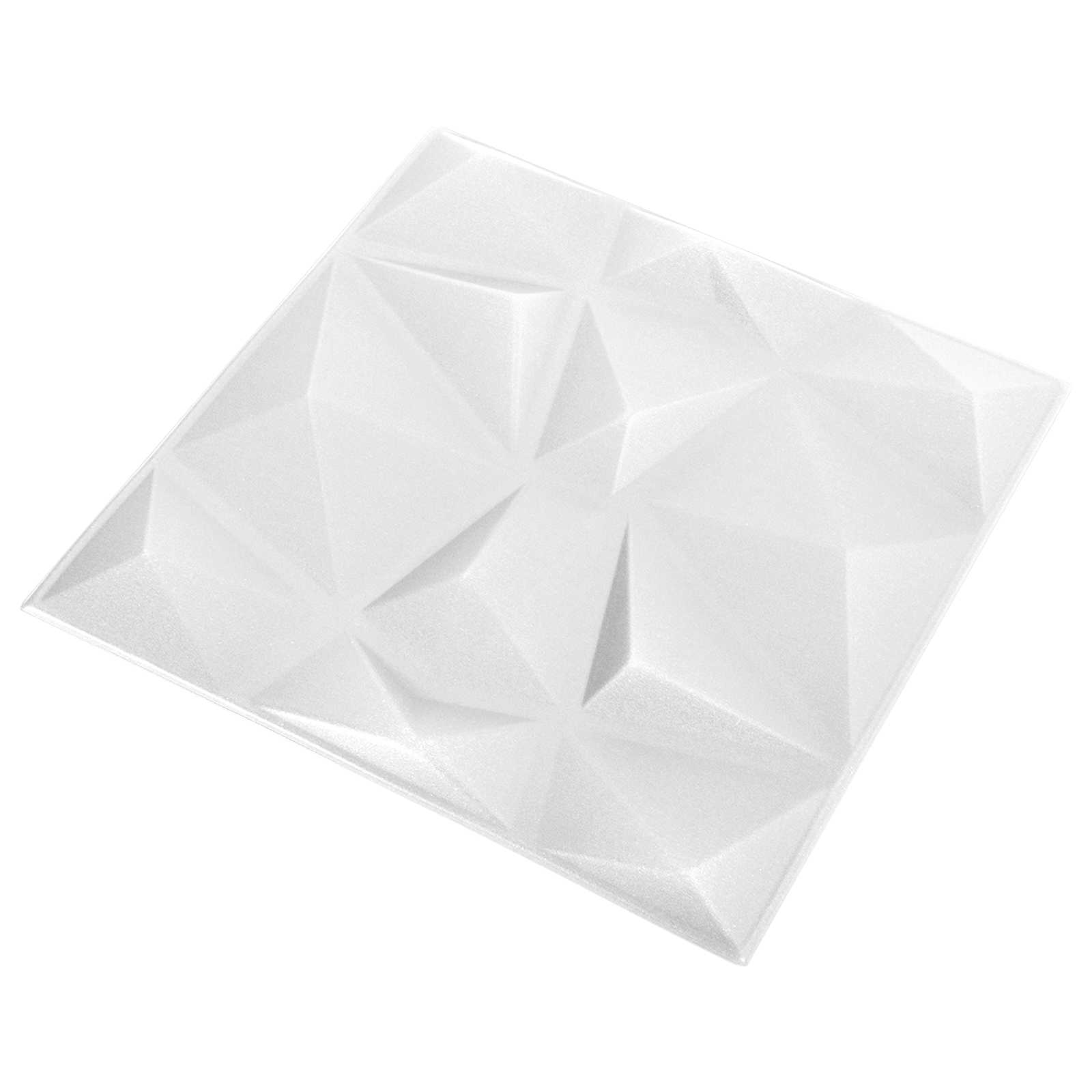 Πάνελ τοίχου 48 pcs Διαμάντι Άσπρο 50 x 50 cm Φελιζόλ XPS - Pakobazaar