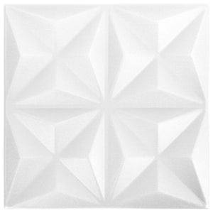 Πάνελ τοίχου 48 pcs Οριγκάμι Άσπρο 50 x 50 cm Φελιζόλ XPS - Pakobazaar