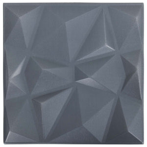 Πάνελ τοίχου 24 pcs Διαμάντι Γκρι 50 x 50 cm Φελιζόλ XPS - Pakobazaar