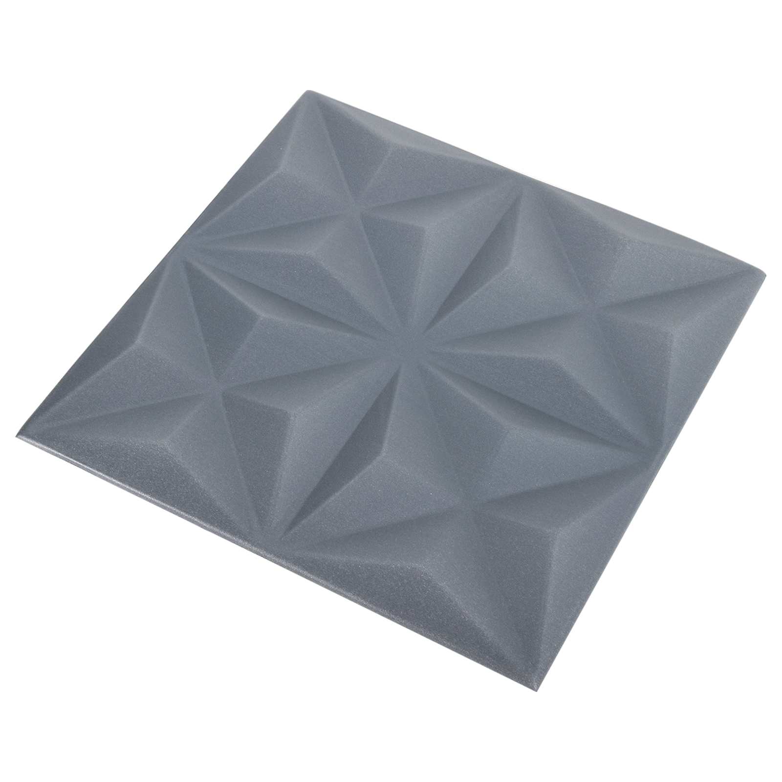 Πάνελ τοίχου 24 pcs Οριγκάμι Γκρι 50 x 50 cm Φελιζόλ XPS - Pakobazaar