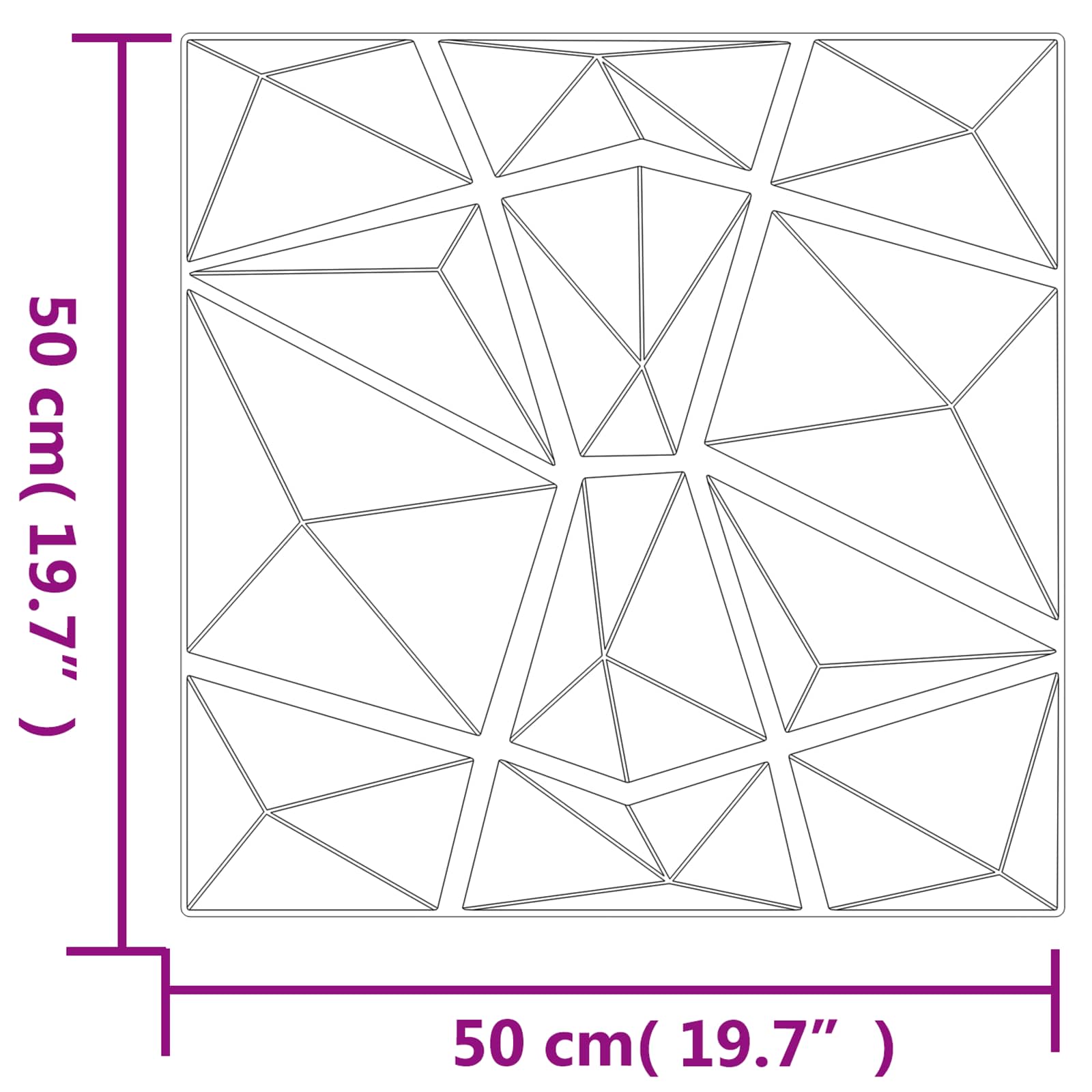 Πάνελ τοίχου 24 pcs Σκυρόχρωμο Γκρι 50 x 50 cm Φελιζόλ XPS - Pakobazaar