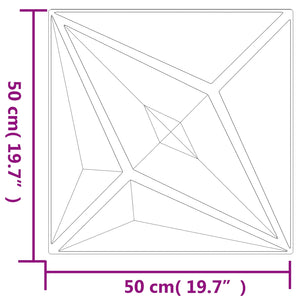 Πάνελ τοίχου Αστέρι 12 pcs Άσπρο Αστέρι 50 x 50 cm Φελιζόλ XPS - Pakobazaar