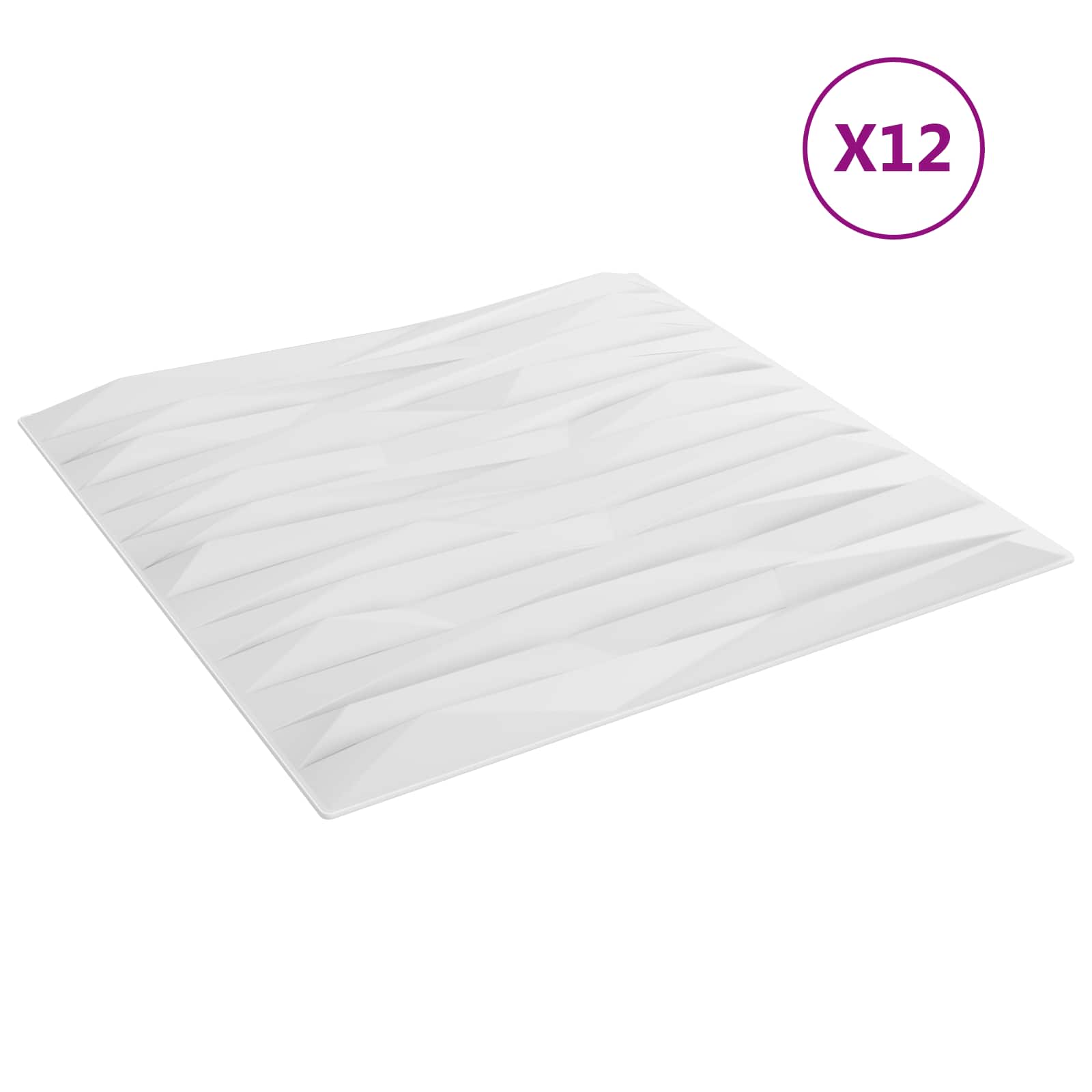 Πάνελ τοίχου 12 pcs Άσπρη Πέτρα 50 x 50 cm Φελιζόλ XPS - Pakobazaar
