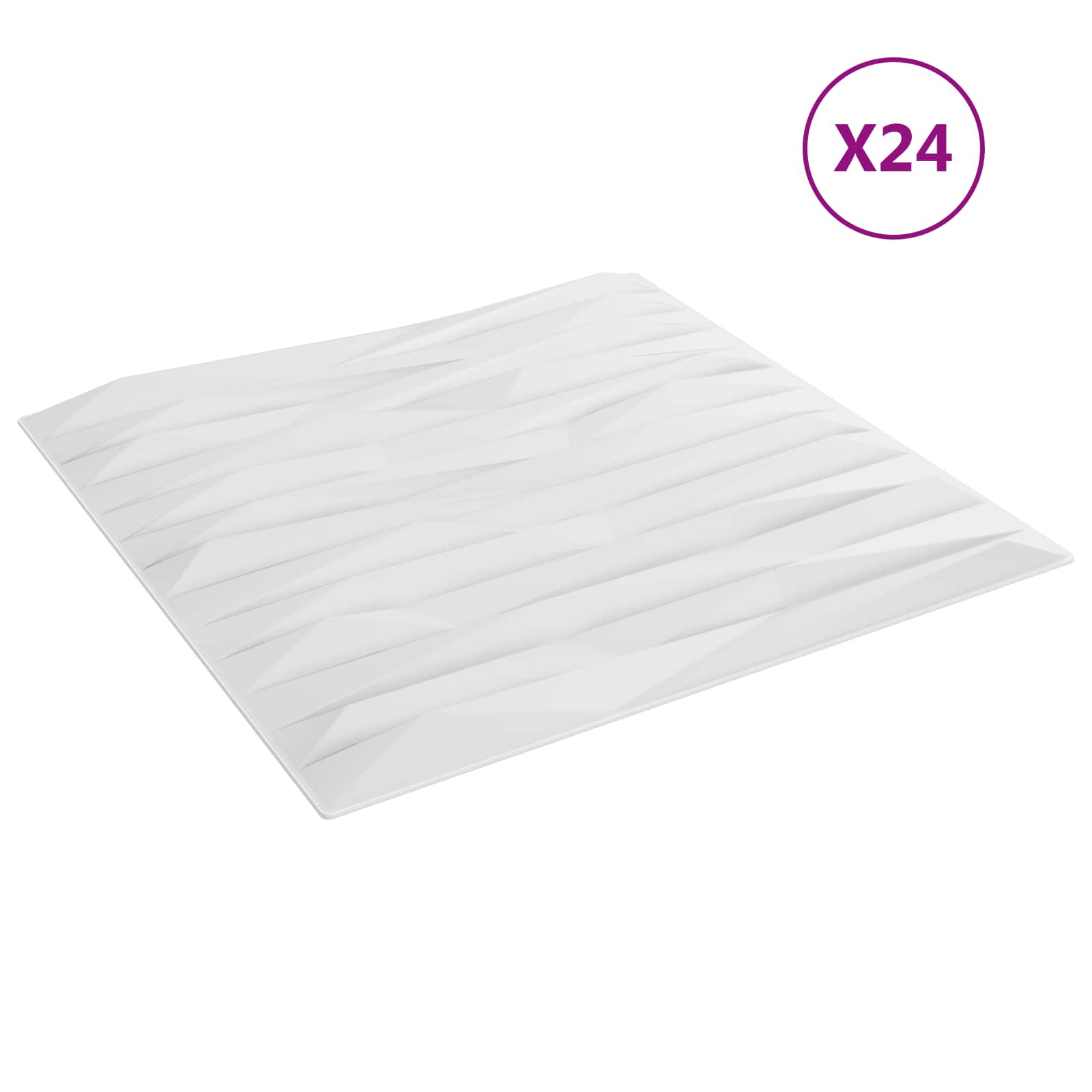 Πάνελ τοίχου 24 pcs Άσπρη Πέτρα 50 x 50 cm Φελιζόλ XPS - Pakobazaar