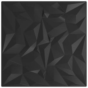 Πάνελ τοίχου 24 pcs Μαύρο 50 x 50 cm Φελιζόλ XPS - Pakobazaar