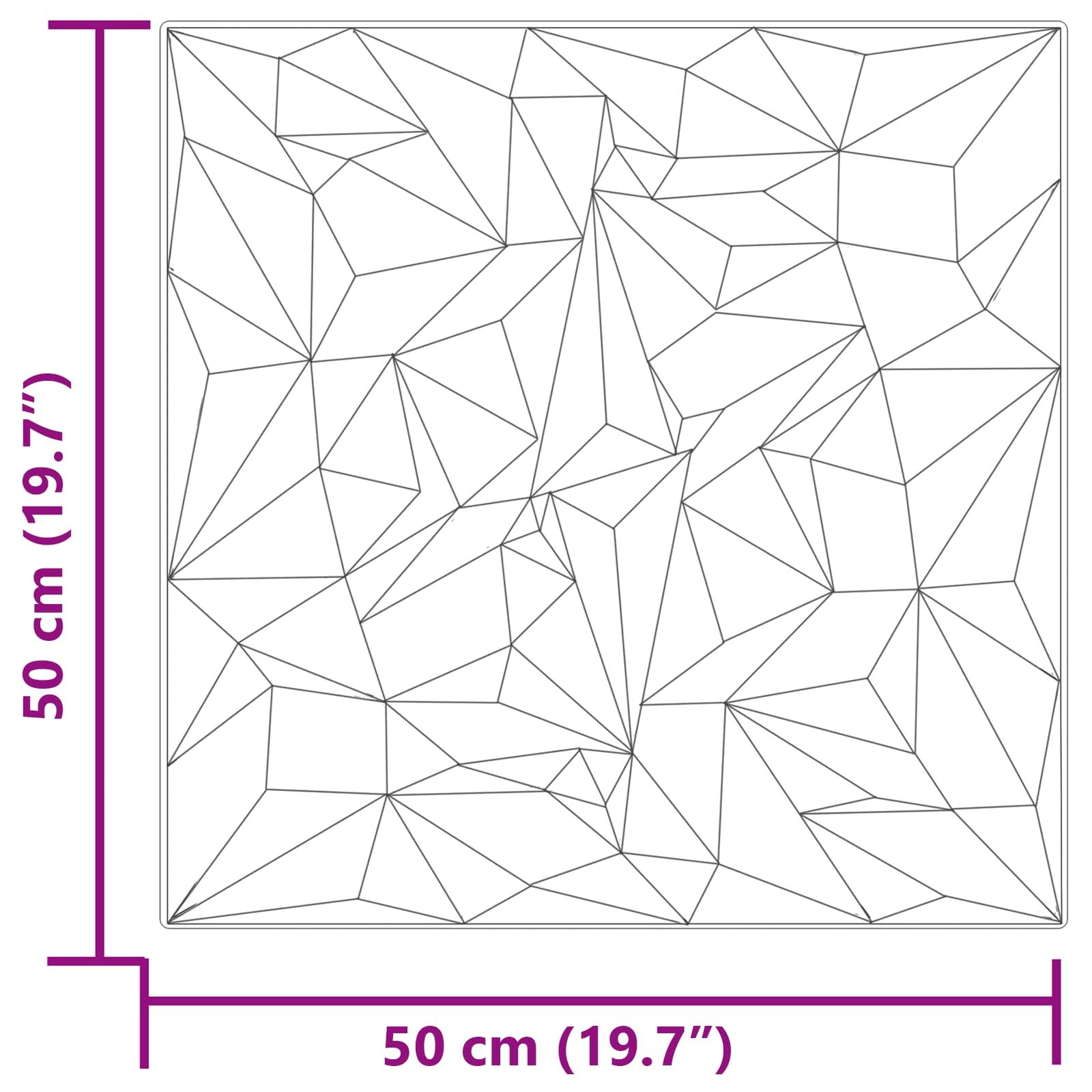 Πάνελ τοίχου 48 pcs Αμέθυστος Μπετόν 50 x 50 cm Φελιζόλ XPS - Pakobazaar