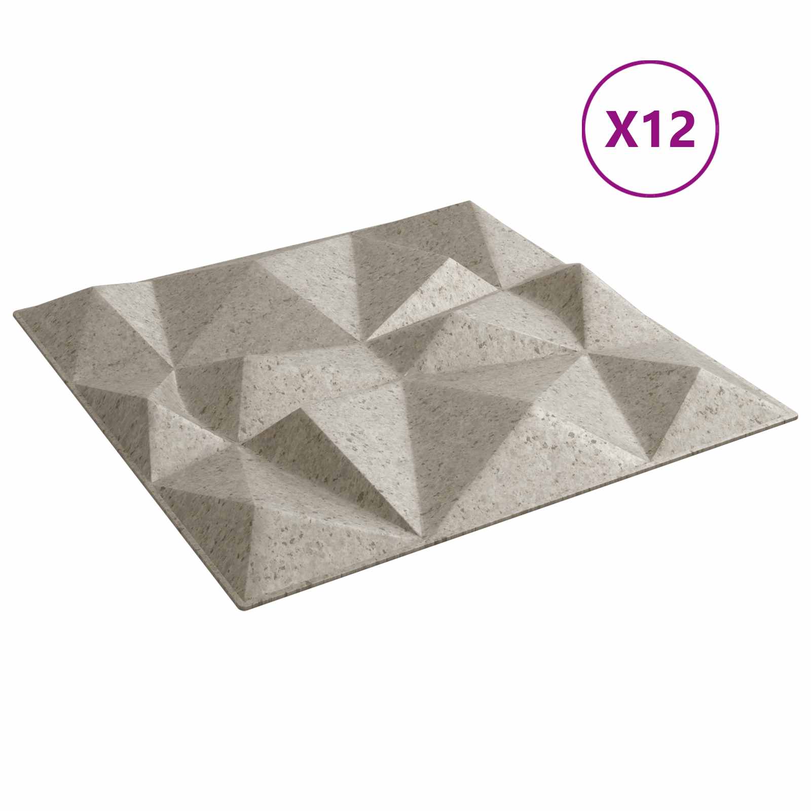 Πάνελ τοίχου 12 pcs Διαμάντι Μπετόν 50 x 50 cm Φελιζόλ XPS - Pakobazaar