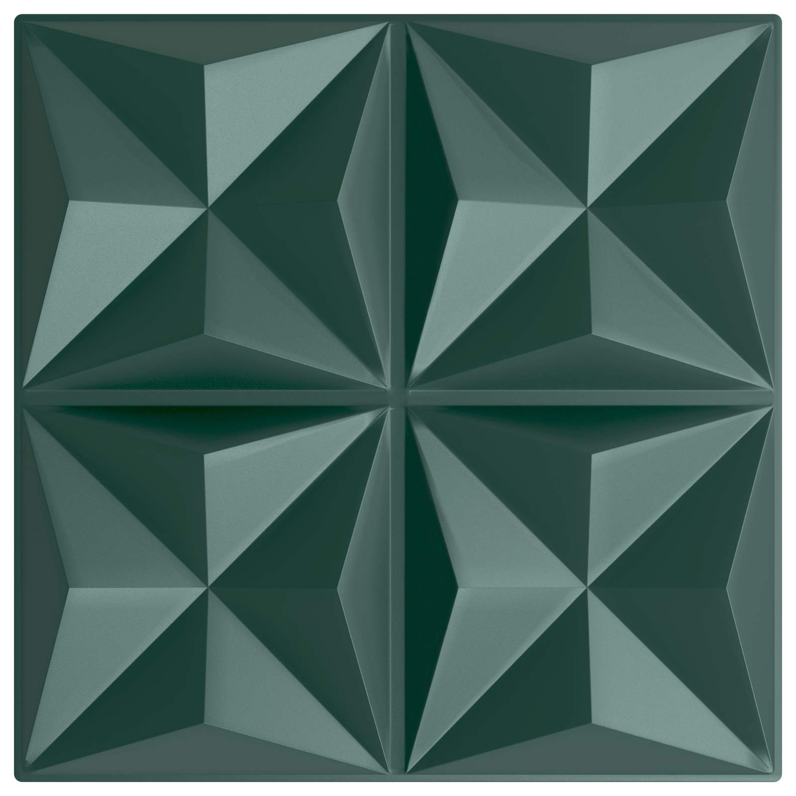 Πάνελ τοίχου 24 pcs Οριγκάμι Πράσινο 50 x 50 cm Φελιζόλ XPS - Pakobazaar