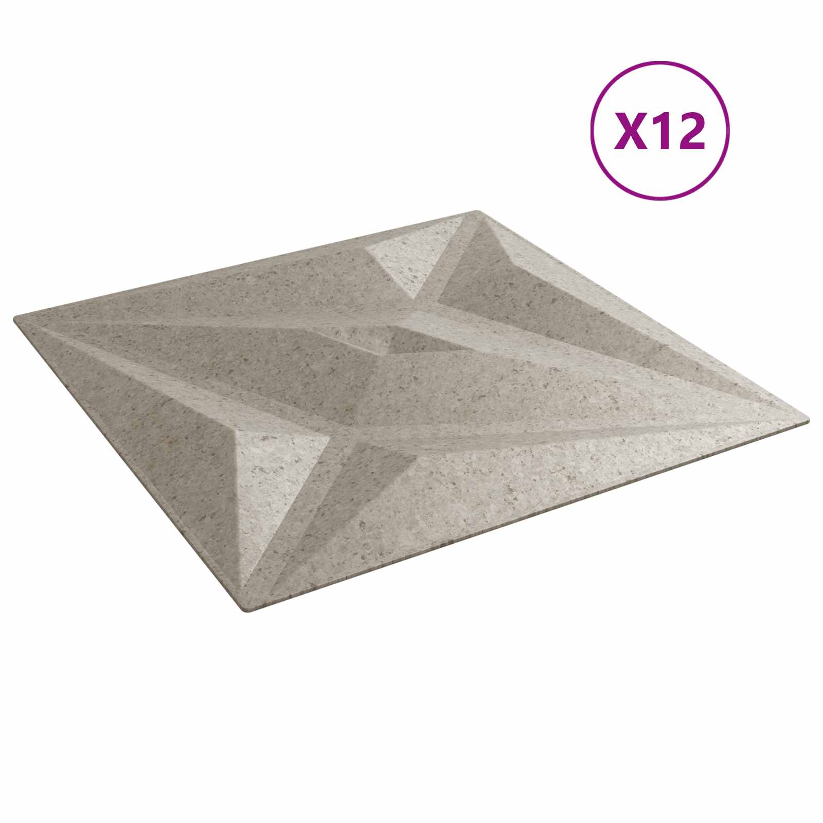 Πάνελ τοίχου Αστέρι 12 pcs Αστέρι Μπετόν 50 x 50 cm Φελιζόλ XPS - Pakobazaar
