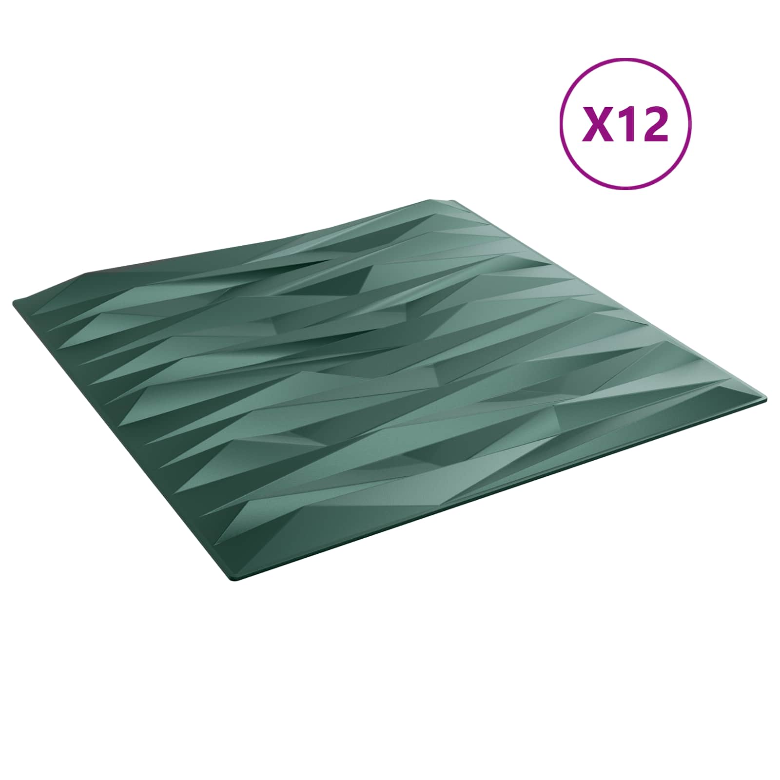 Πάνελ τοίχου 12 pcs Πέτρα Πράσινο 50 x 50 cm Φελιζόλ XPS - Pakobazaar